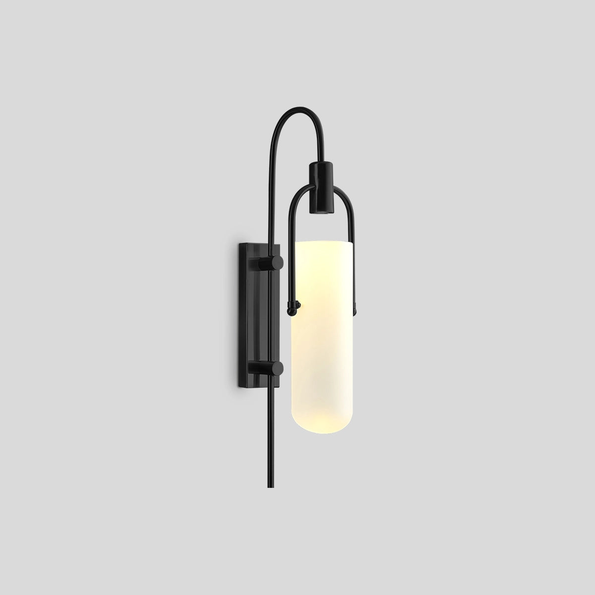 Antizer Modern Arc Glass Wall Lamp for Bedroom