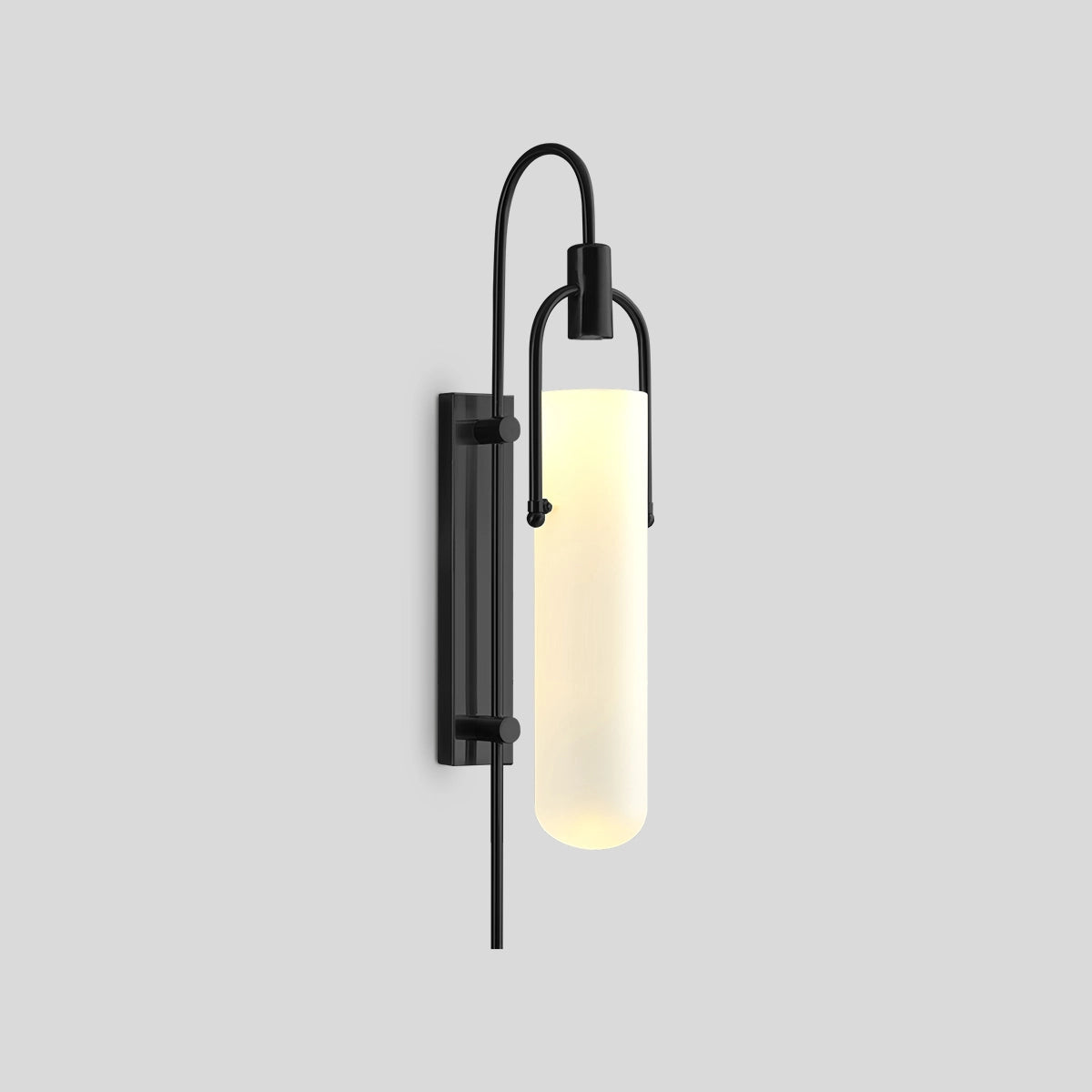 Antizer Modern Arc Glass Wall Lamp for Bedroom