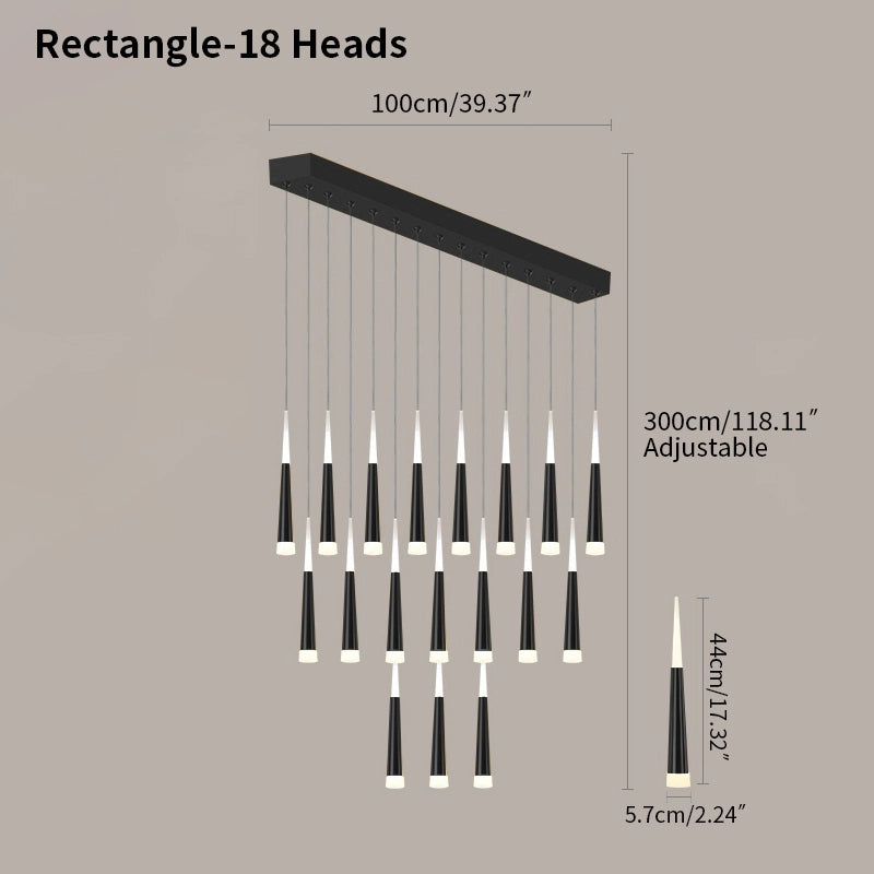 Antizer Meteor Shower Chandelier for Staircase