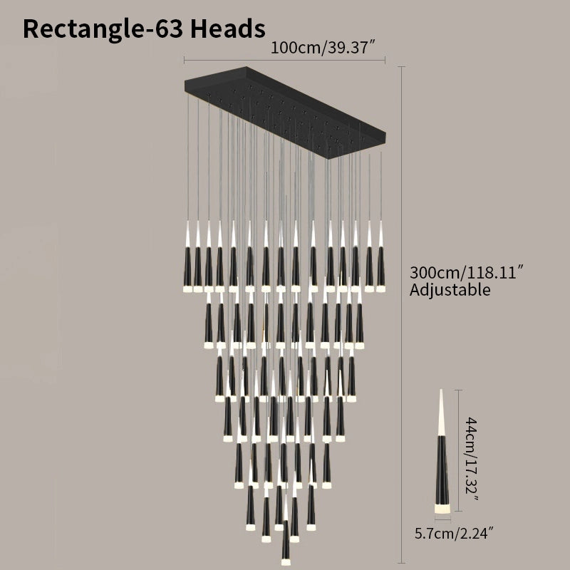 Antizer Meteor Shower Chandelier for Staircase