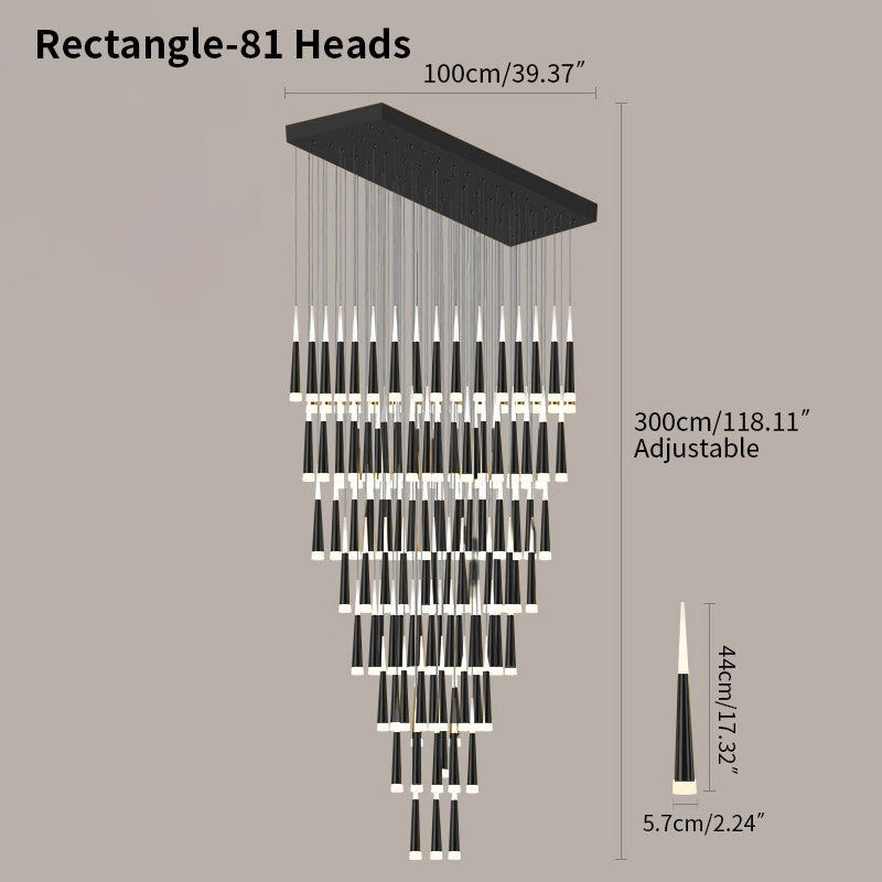 Antizer Meteor Shower Chandelier for Staircase