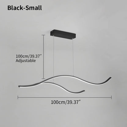 Antizer Modern Waves Hanging Pendant Light