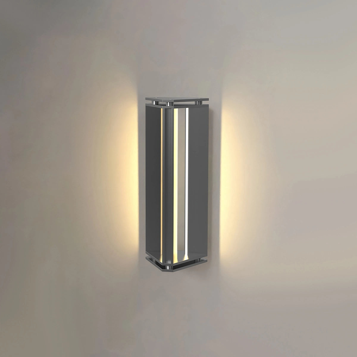 Antizer Modern Geometric Outdoor Waterproof Wall Lamp Black Triangle
