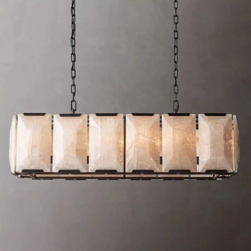 Antizer Harlow Calcite Rectangular Chandelier