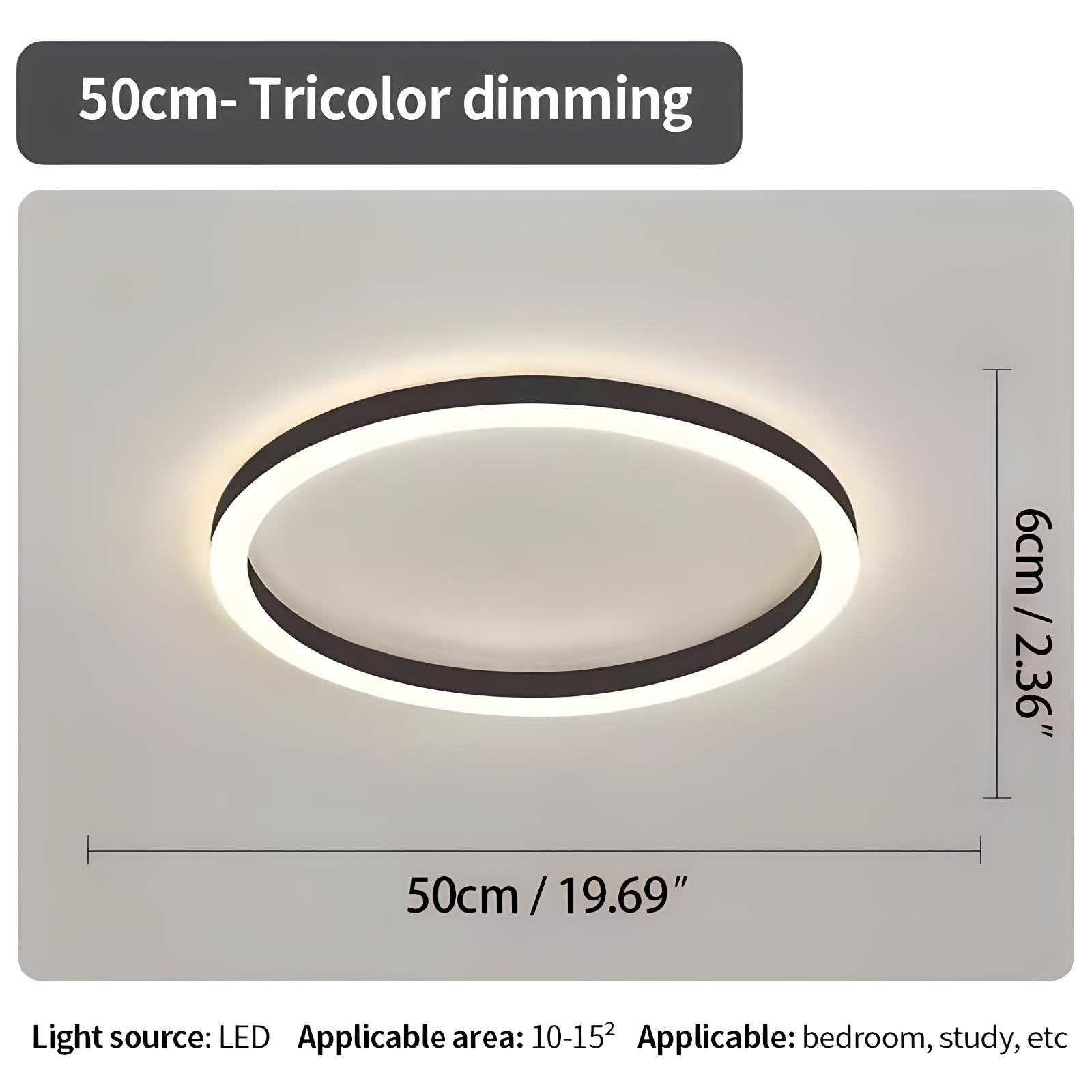 Antizer Nordic Circular LED Ceiling Lamp for Bedroom