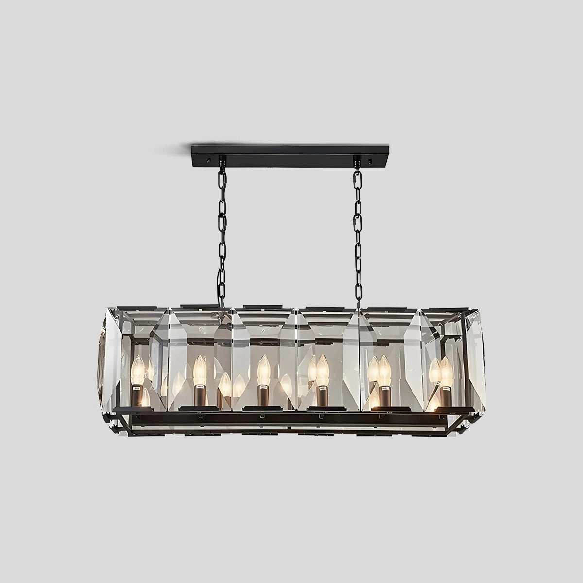 Antizer Rectangular Glass Chandelier