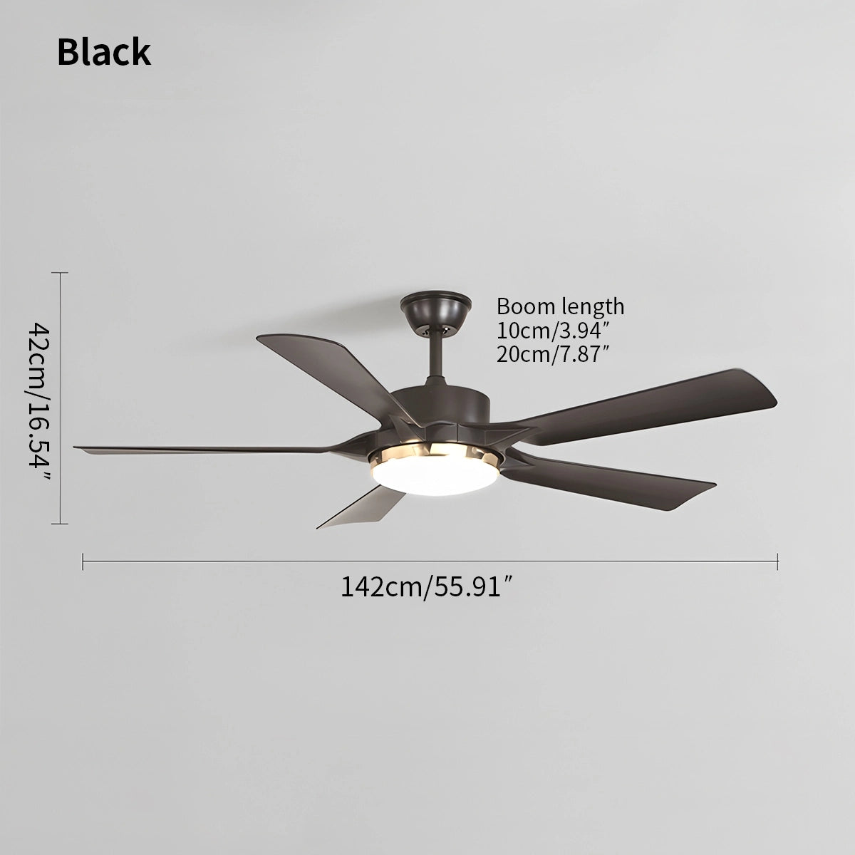 Antizer Dimmable Ceiling Fan with Light & Remote Control