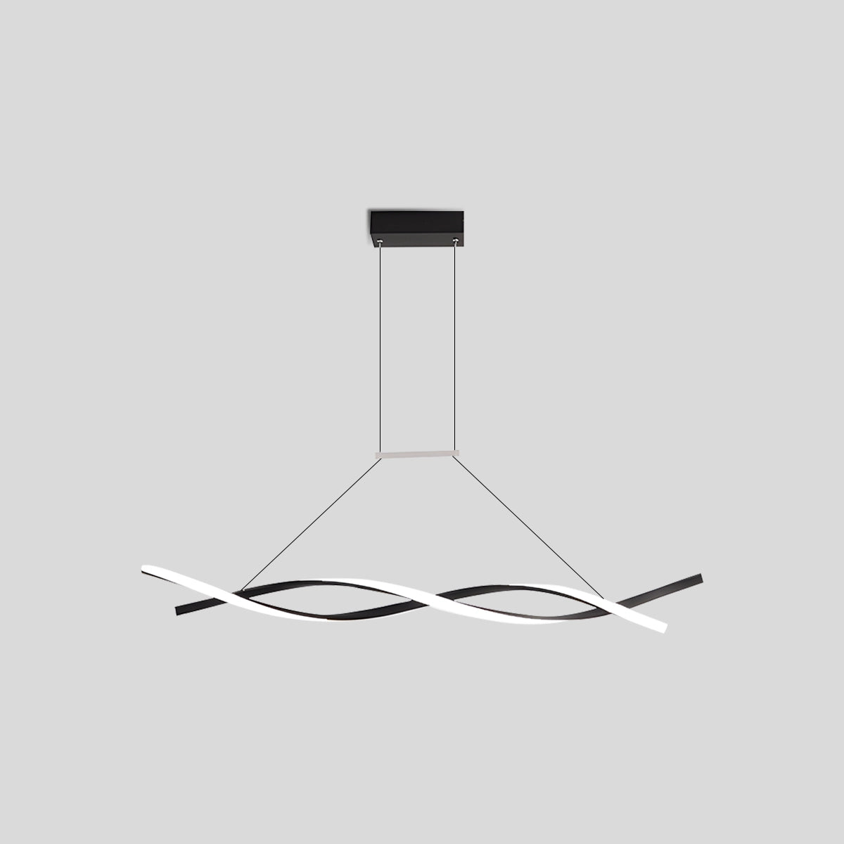 Antizer LED Linear Wave Chandelier for Dining Room