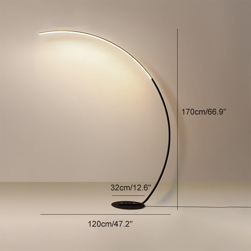 Crescent Arc LED Floor Lamp