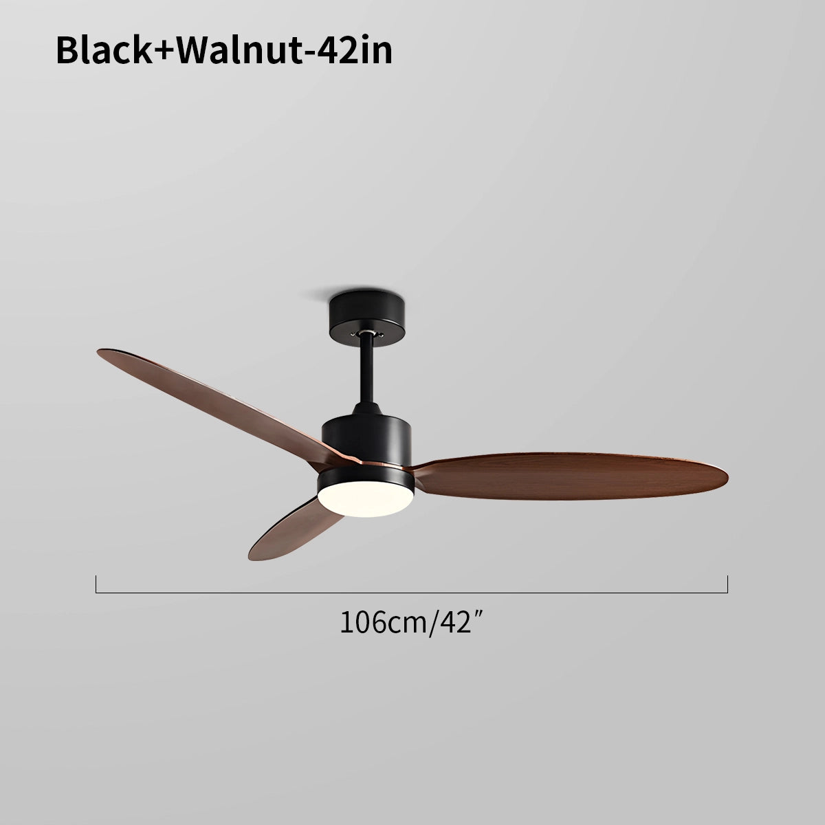 Antizer 3-Blade Ceiling Fan With Light for Bedroom