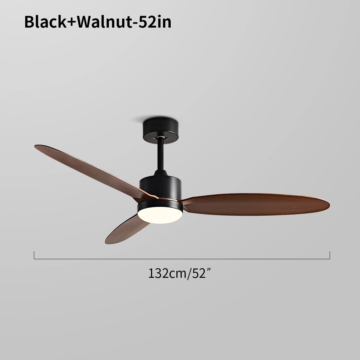 Antizer 3-Blade Ceiling Fan With Light for Bedroom