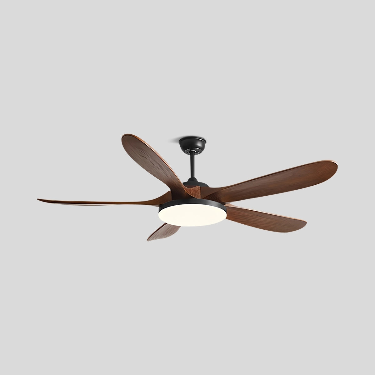 Antizer 5-leaf Solid Wood Ceiling Fan Light