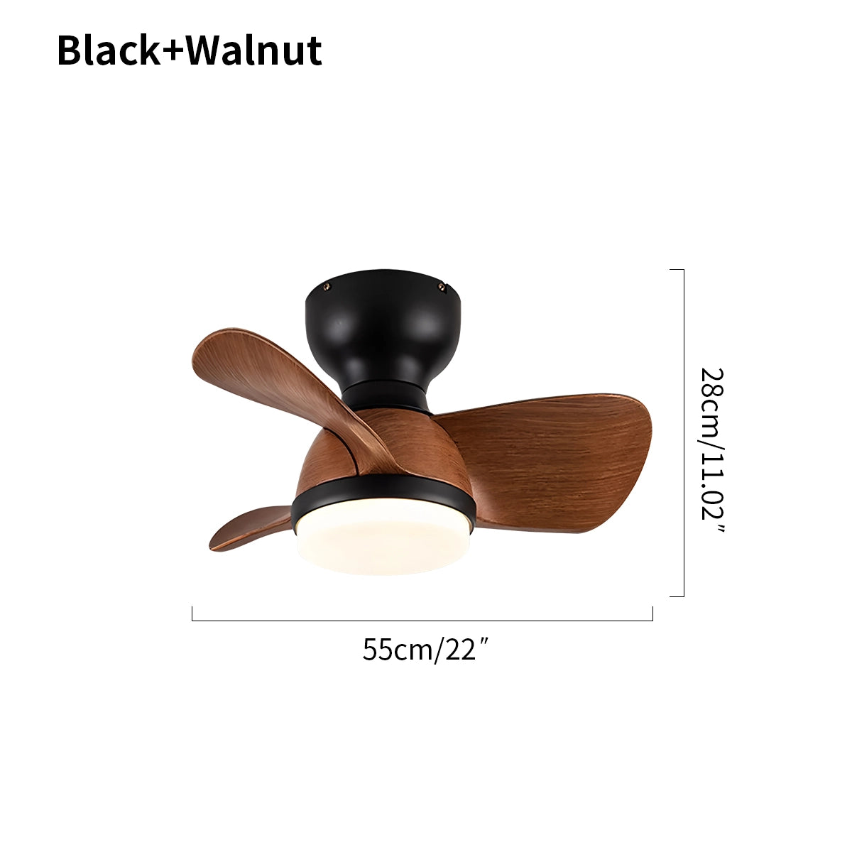 Antizer Small Flush Mount Ceiling Fan with Light