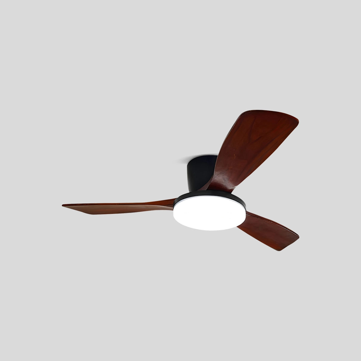 Antizer 3 Wood Blade Low Profile Ceiling Fan Lamp