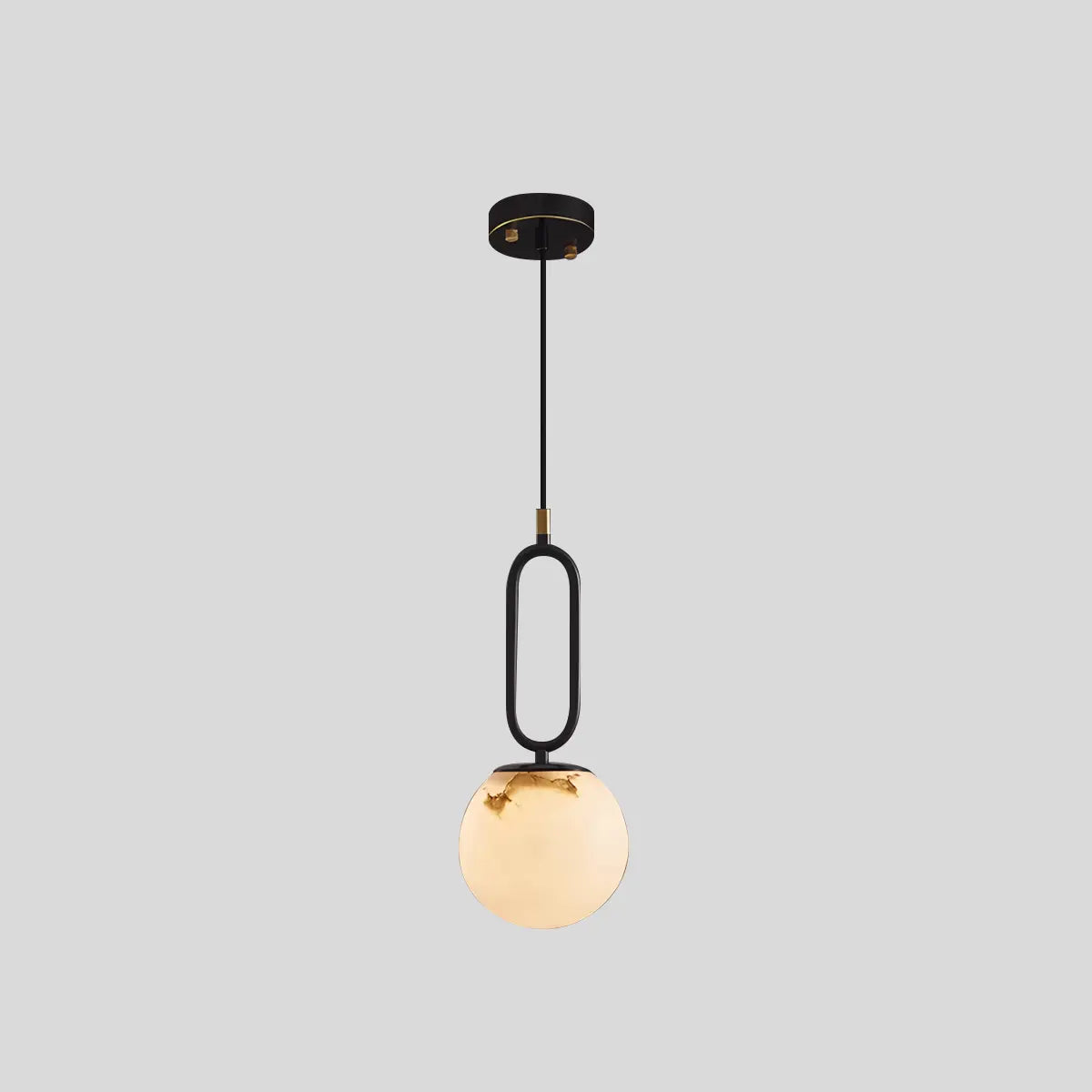 Antizer Gong Marble Globe Pendant Light for Bedroom