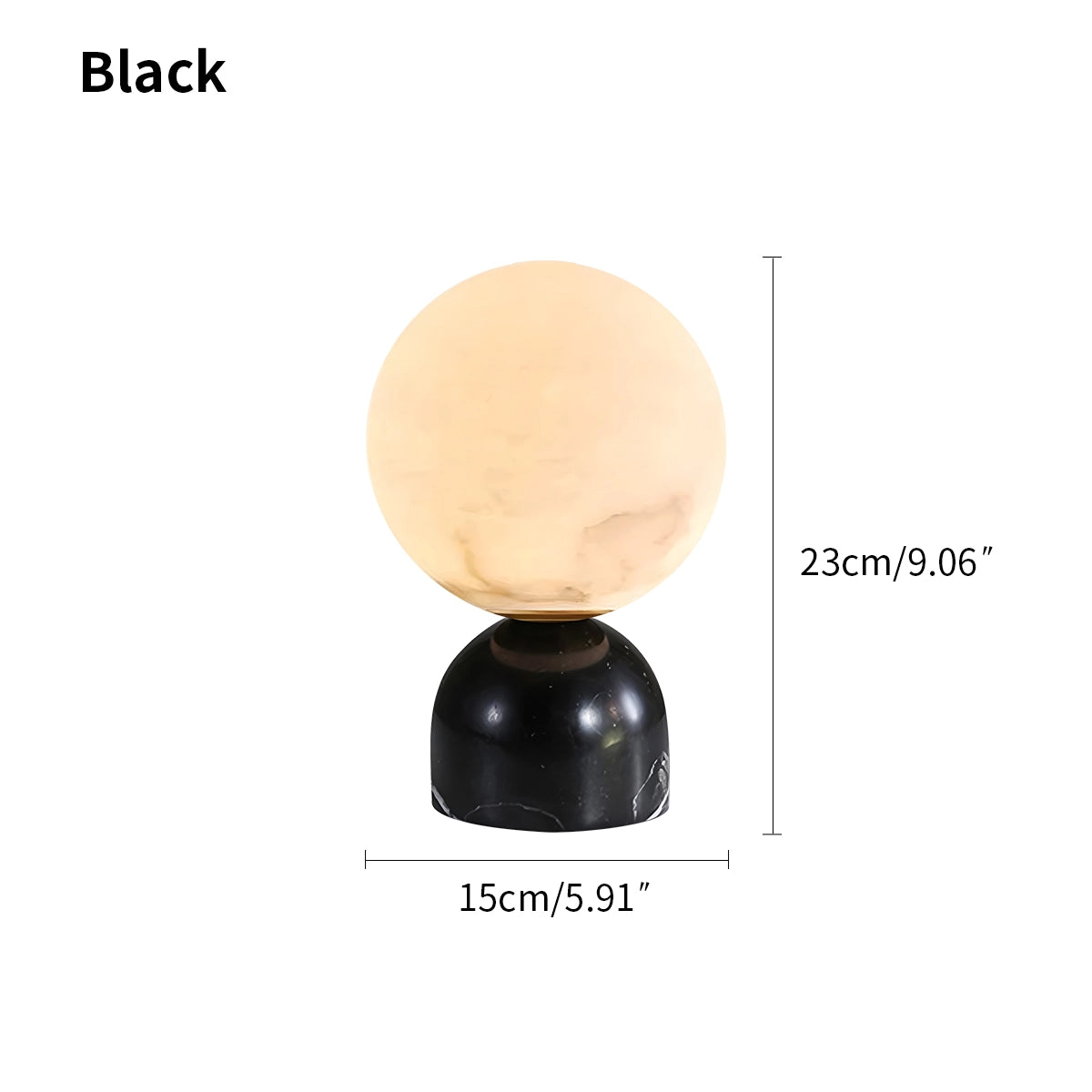 Antizer Modern Globe Spanish Alabaster Table Lamp Bedside Lighting