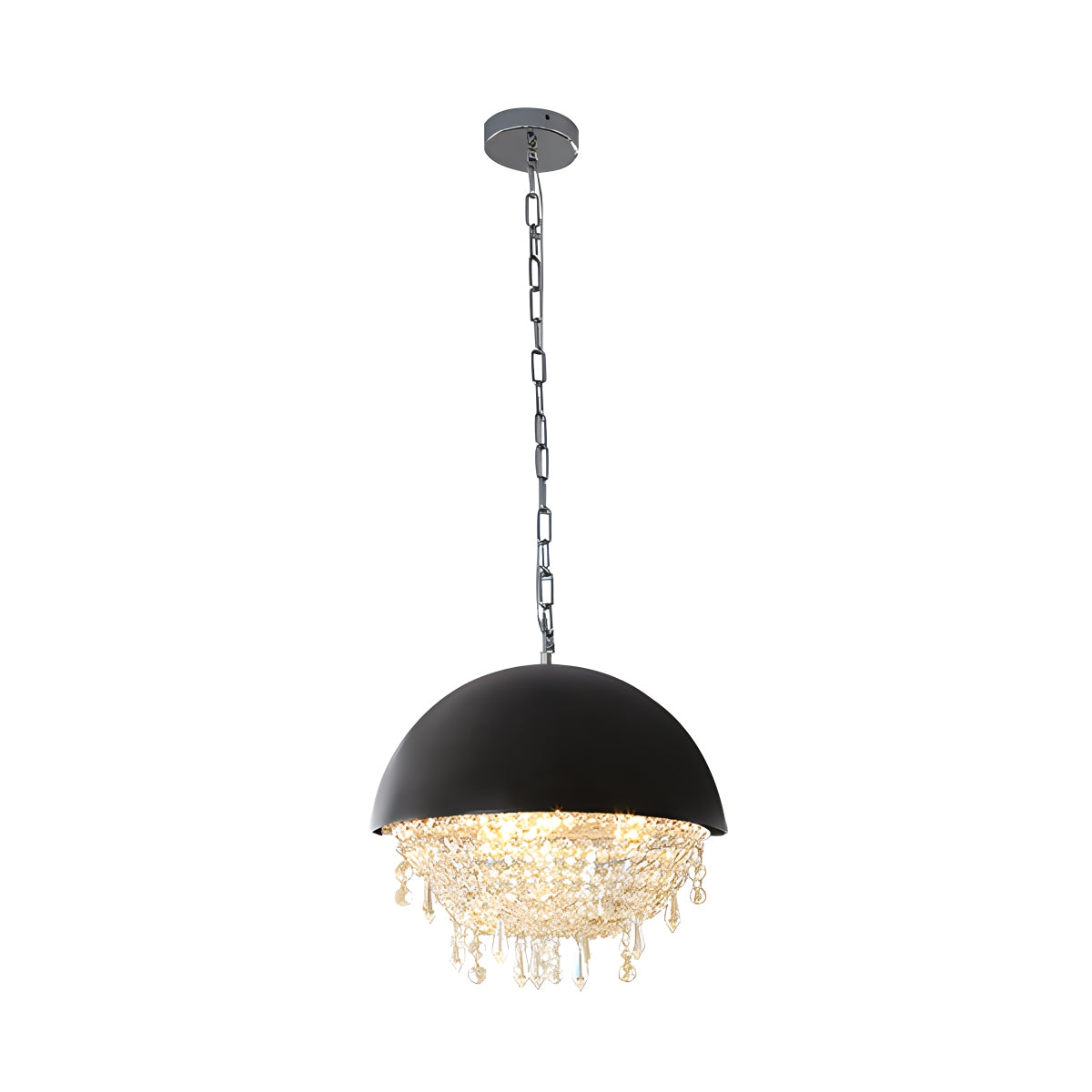 Antizer Spherical Crystal Chandelier Globe Pendant Light