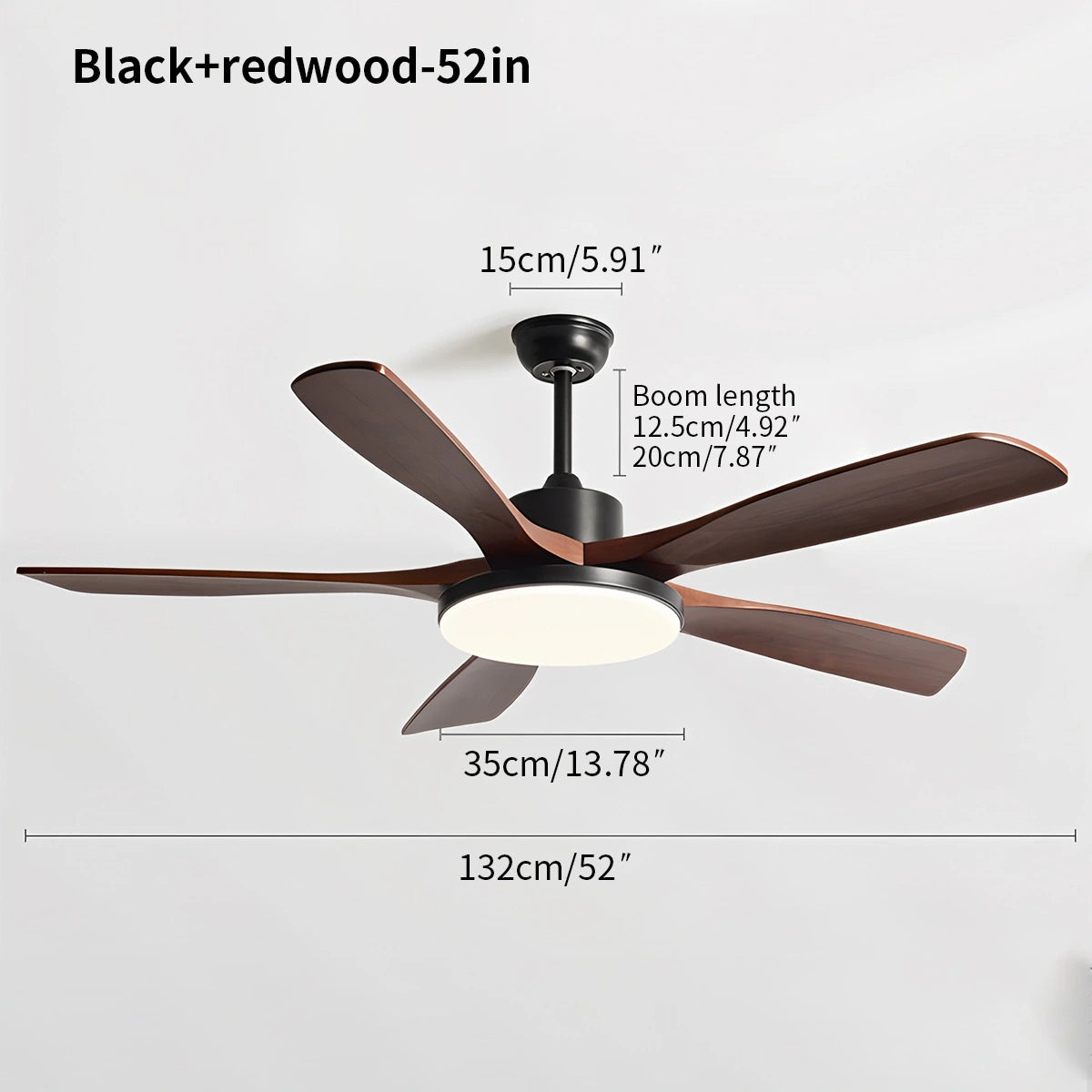 Antizer Living Room Minimalist Ceiling Fan with Light
