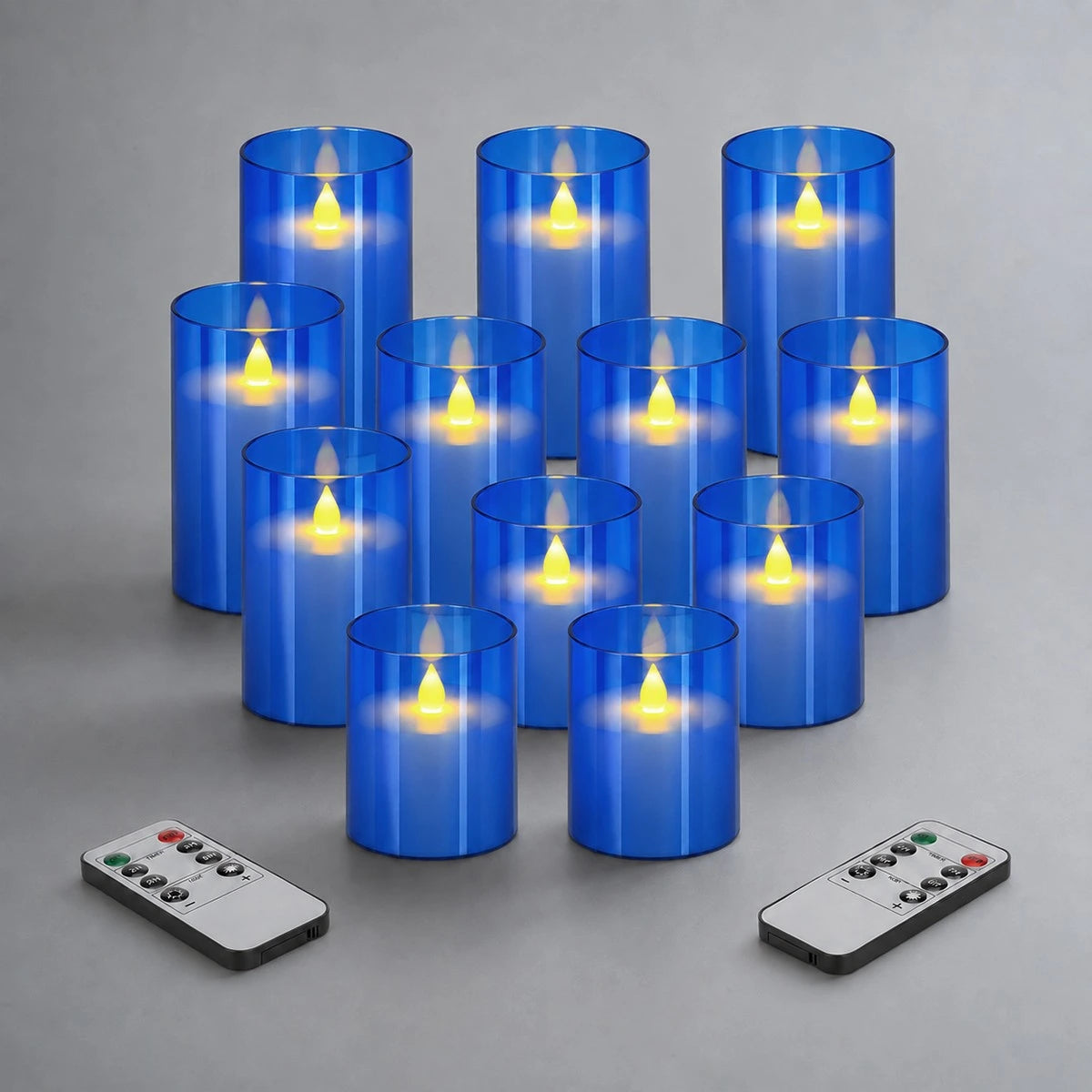 Antizer Acrylic Glass Pillar Flameless Candle