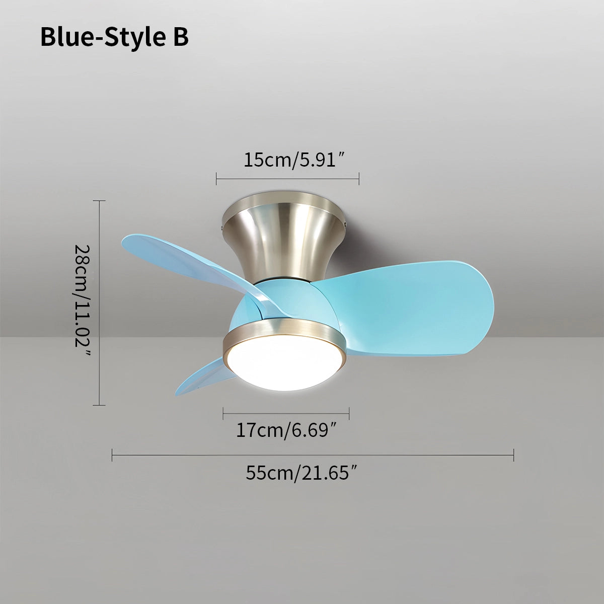 Antizer Simple Ceiling Fan Light for Children's Room