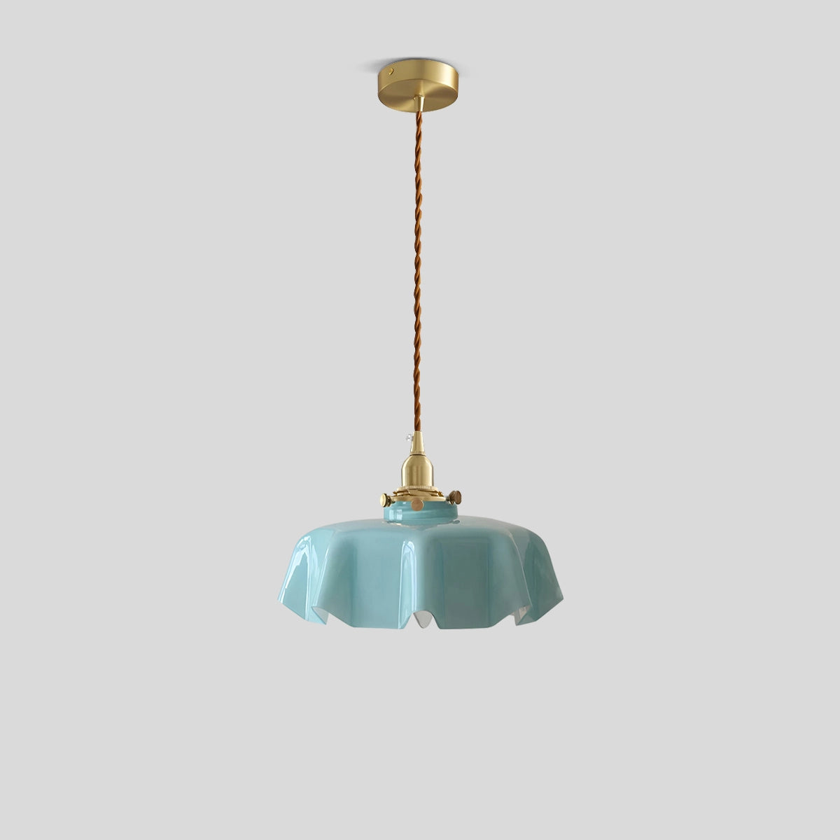 Antizer Retro Coloured Glass Pendant Light for Kitchen