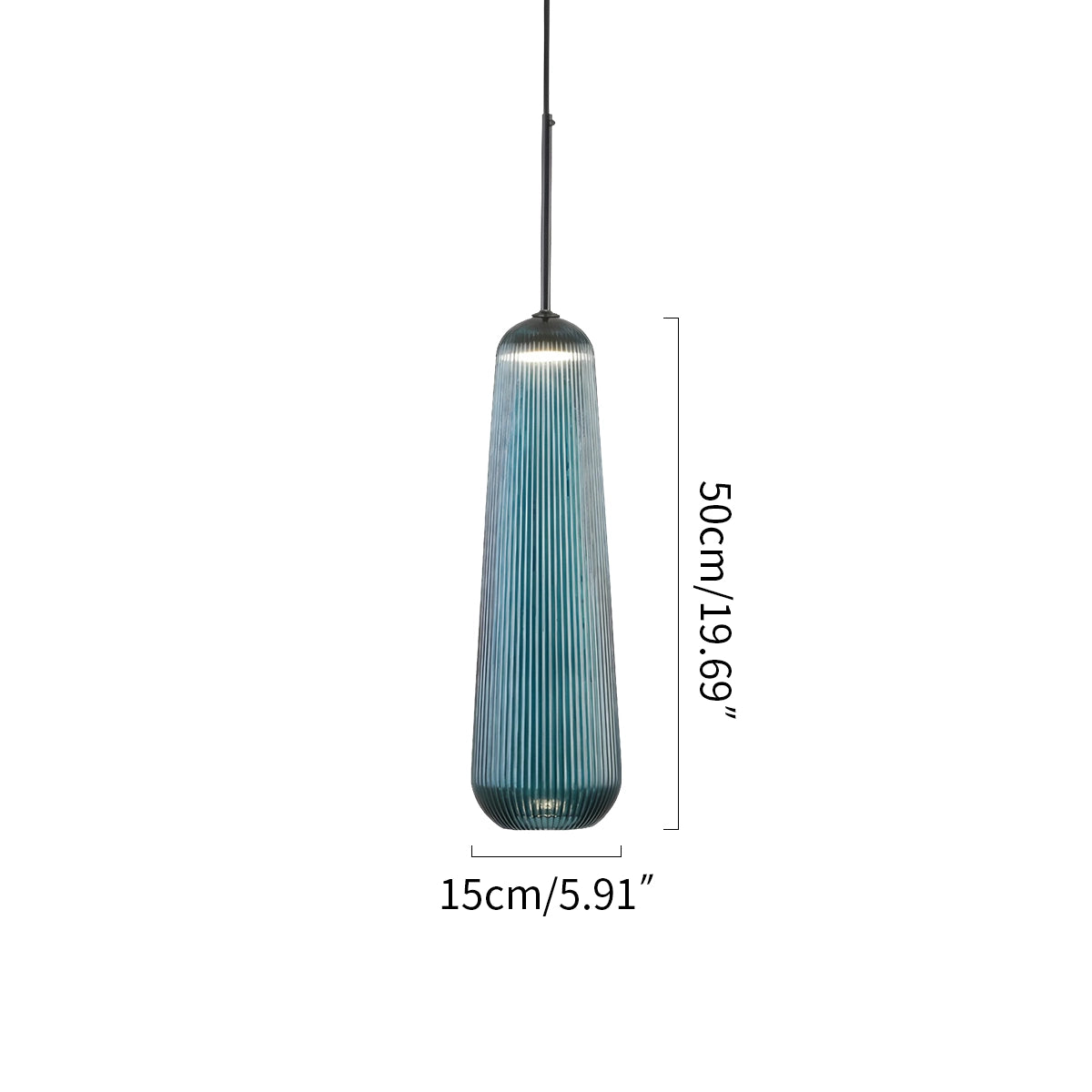 Antizer Nordic Pleated Colored Glass Pendant Light