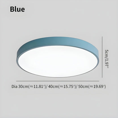 Antizer LED Minimalist Circular Macaron Ceiling Light