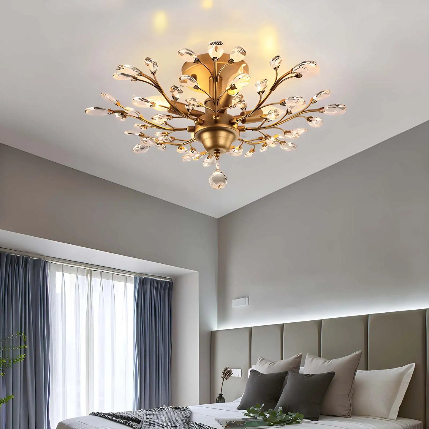 Antizer Branch Crystal Chandelier for Living Room