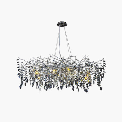 Antizer Leaf Crystal Chandelier for Living Room