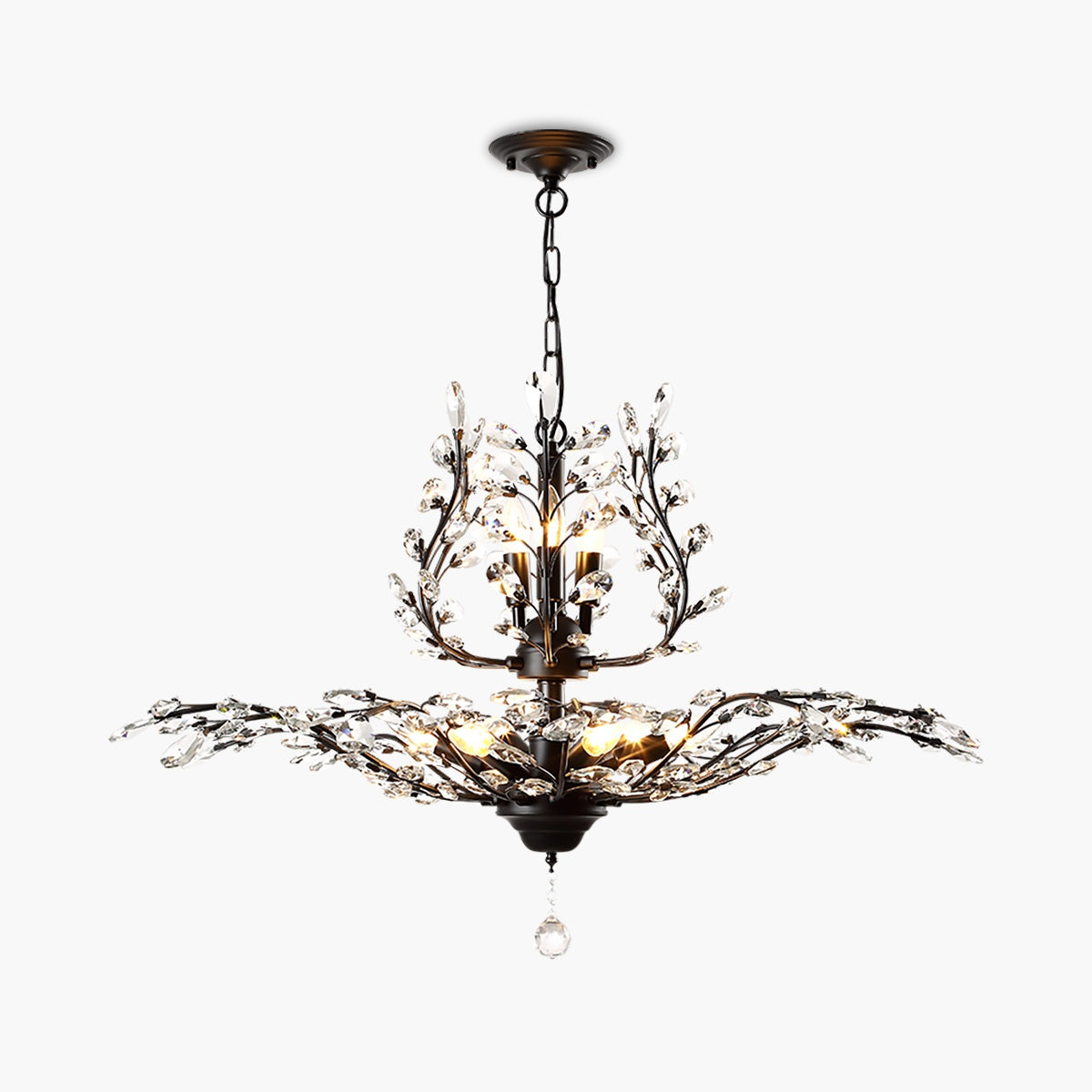 Antizer Tree Branch Crystal Chandelier for Living Room