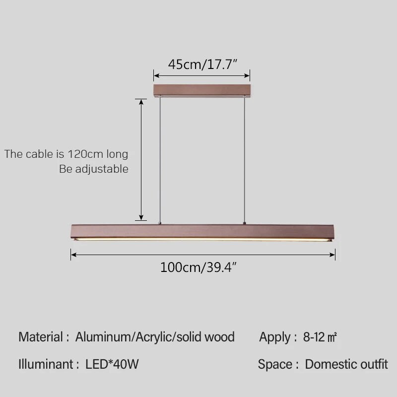 Nordic LED Linear Pendant Light