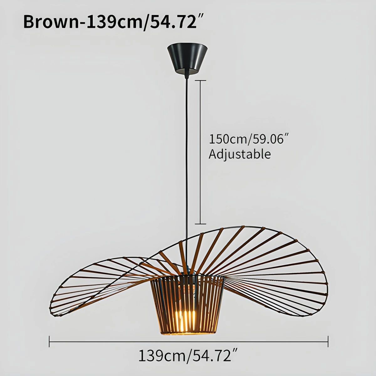 Antizer Vertigo Creative Straw Hat Pendant Light