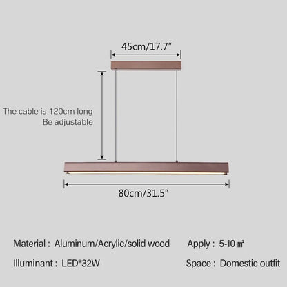 Antizer Nordic LED Linear Pendant Light for Kitchen Island