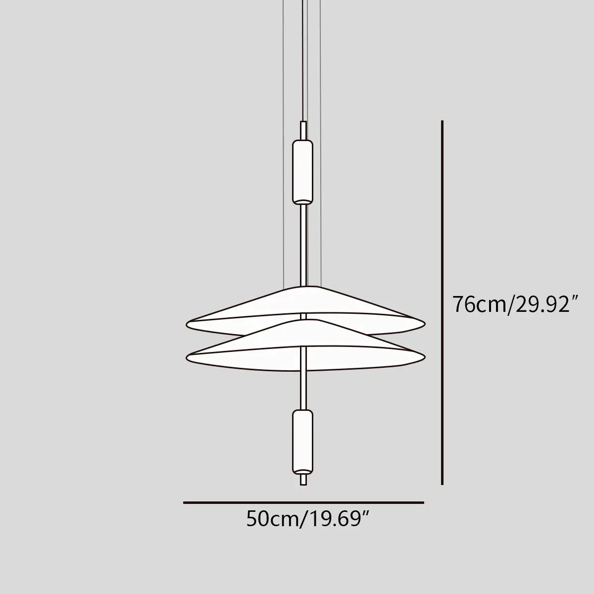 Antizer Layered Disc Pendant Light for Dining Room