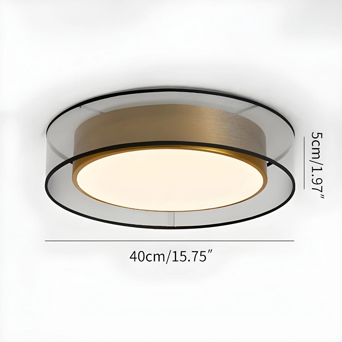 Antizer Simple Round LED Copper Pendant Light Ceiling Lamp