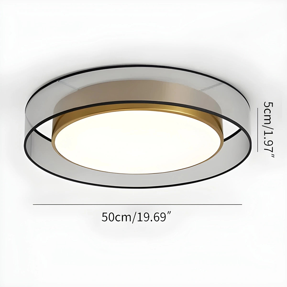 Antizer Simple Round LED Copper Pendant Light Ceiling Lamp