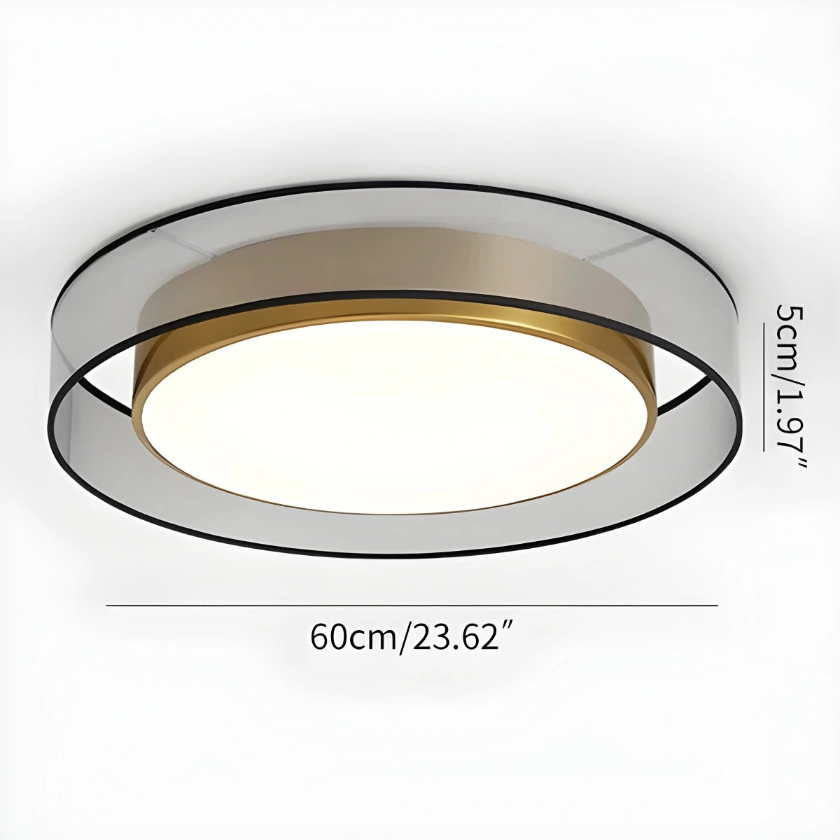 Antizer Simple Round LED Copper Pendant Light Ceiling Lamp