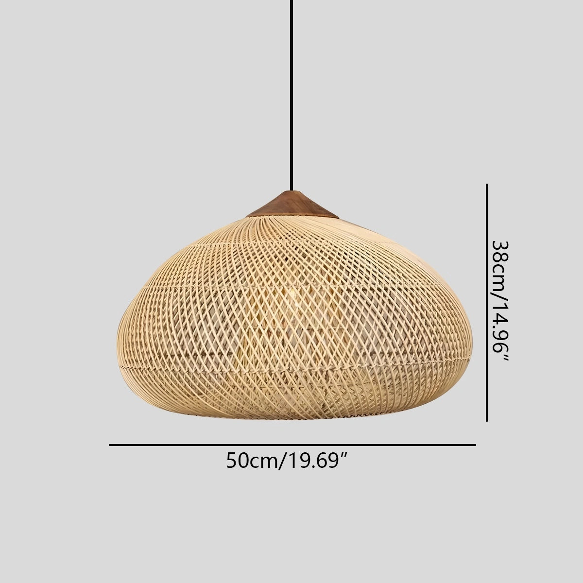 Antizer Rattan Lantern Pendant Light for Dining Room