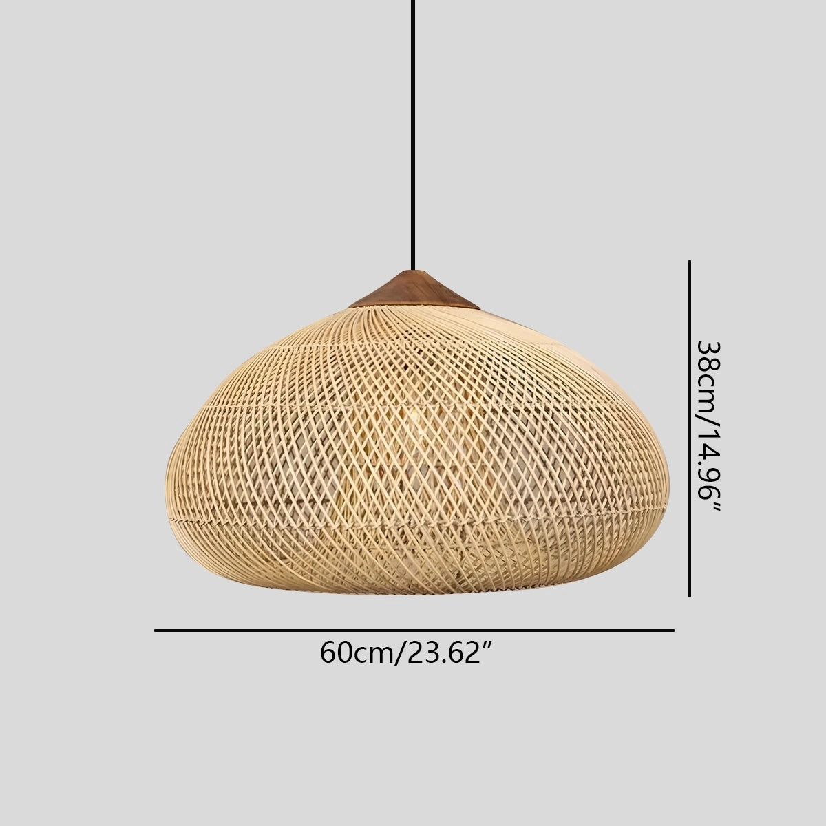 Antizer Rattan Lantern Pendant Light for Dining Room