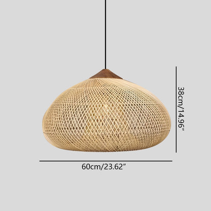 Antizer Rattan Lantern Pendant Light for Dining Room