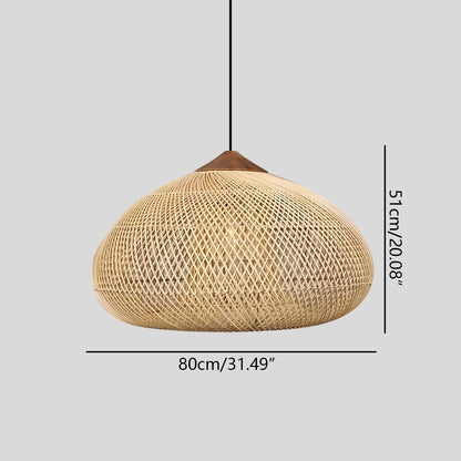 Antizer Rattan Lantern Pendant Light for Dining Room