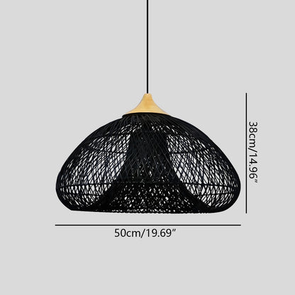 Antizer Rattan Lantern Pendant Light for Dining Room