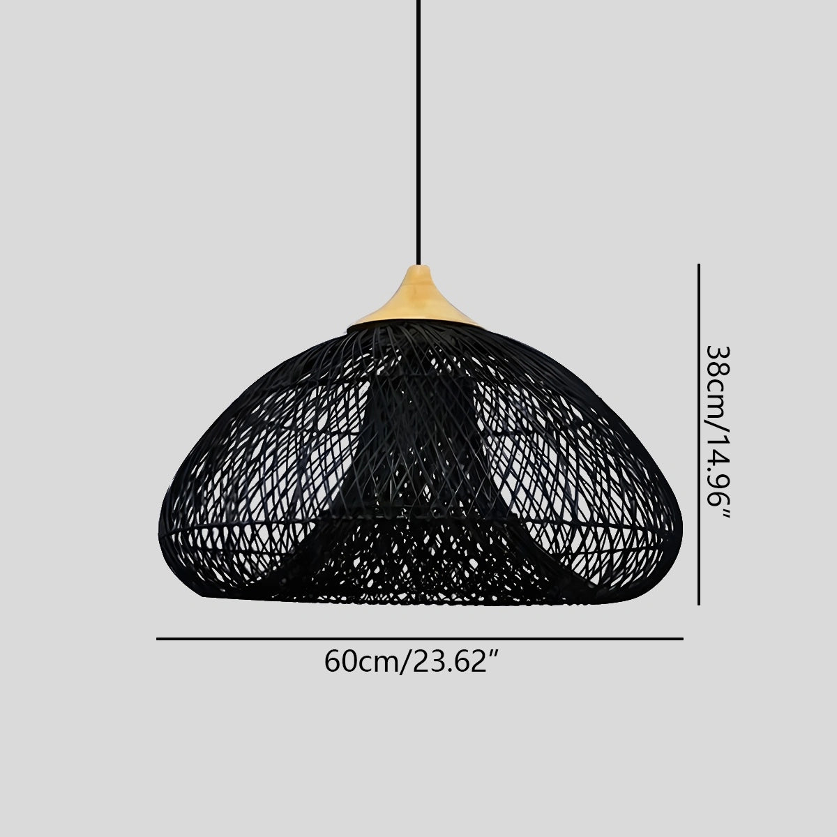 Antizer Rattan Lantern Pendant Light for Dining Room