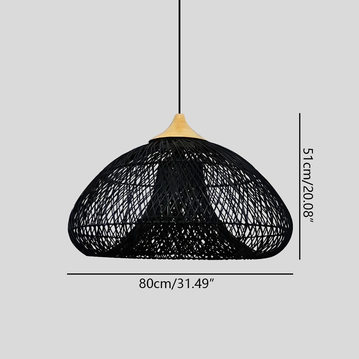 Antizer Rattan Lantern Pendant Light for Dining Room