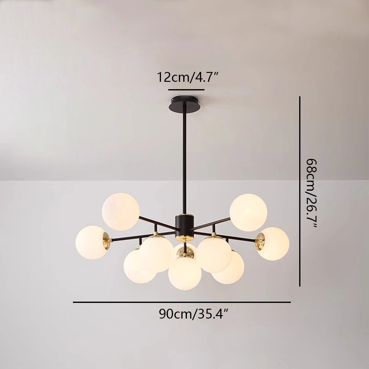 Antizer Camilla Glass Chandelier for Living Room