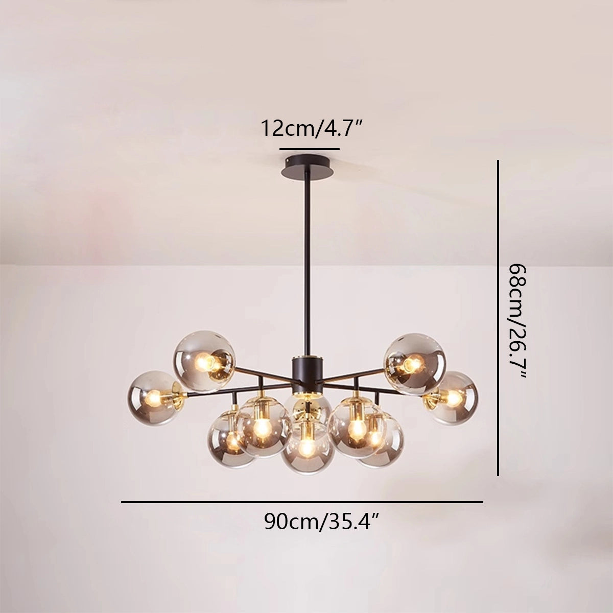 Antizer Camilla Glass Chandelier for Living Room