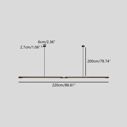 Antizer Svelte Wood Linear Pendant Light for Kitchen