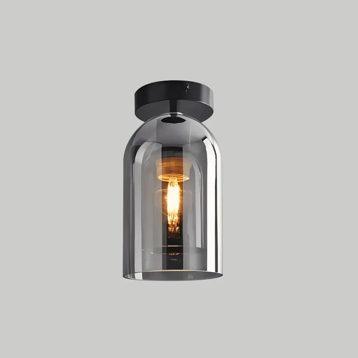 Antizer Vintage Glass Semi-Flush Ceiling Light for Entryway