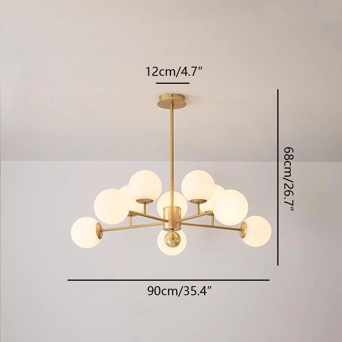 Antizer Camilla Glass Chandelier for Living Room