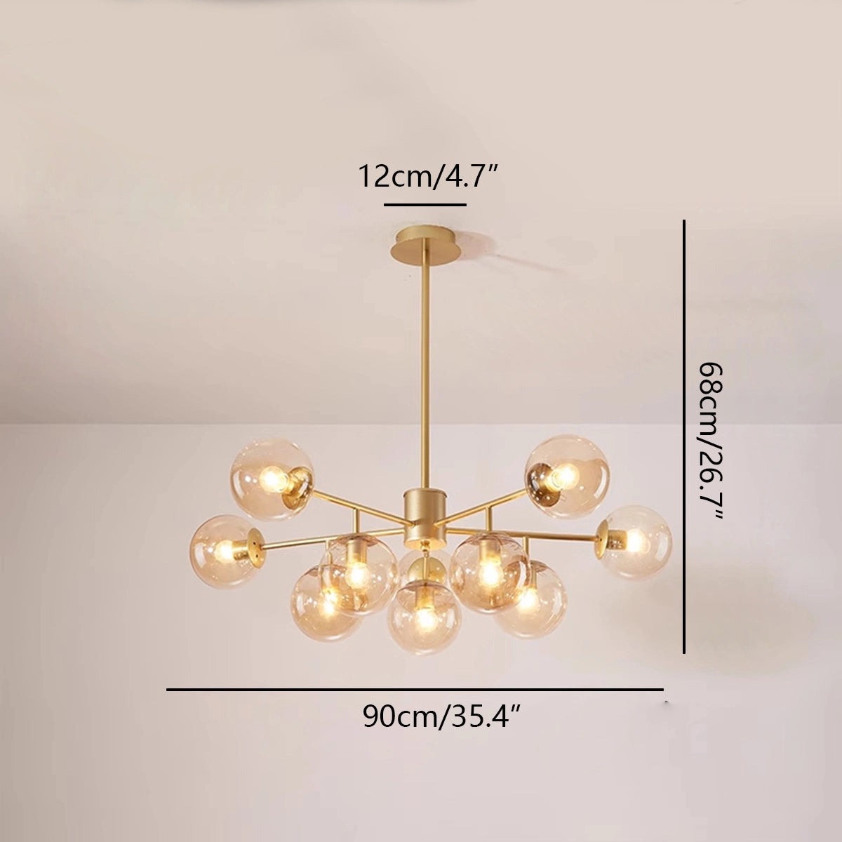 Antizer Camilla Glass Chandelier for Living Room